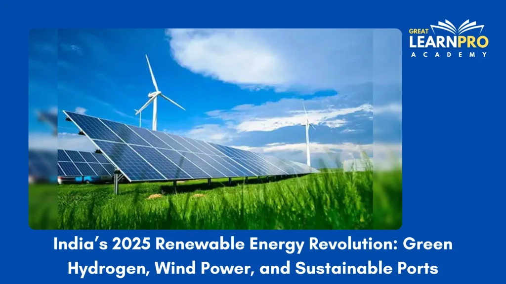 India’s 2025 Renewable Energy Revolution: Green Hydrogen, Wind Power, and Sustainable Ports